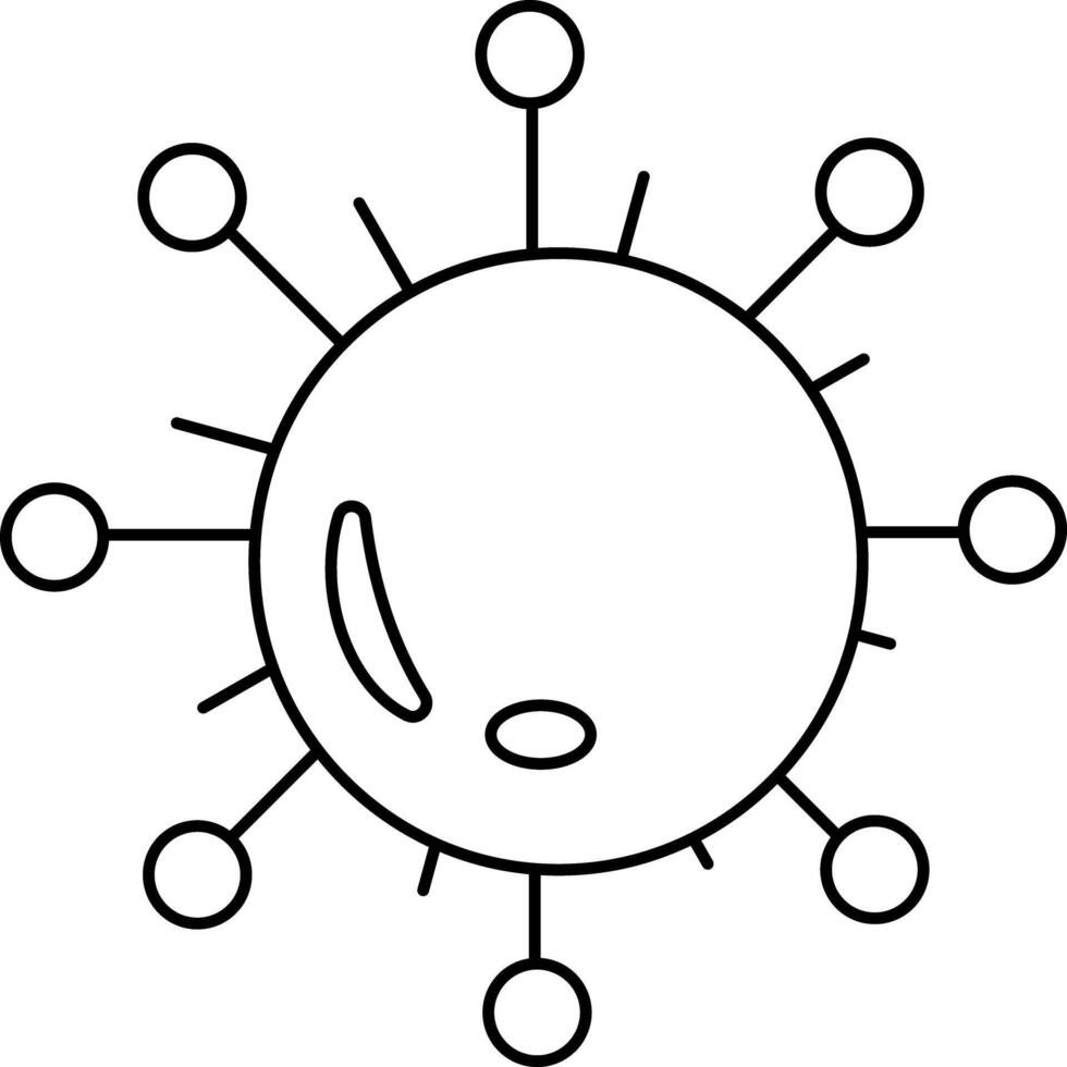Simple line set of virus icons vector