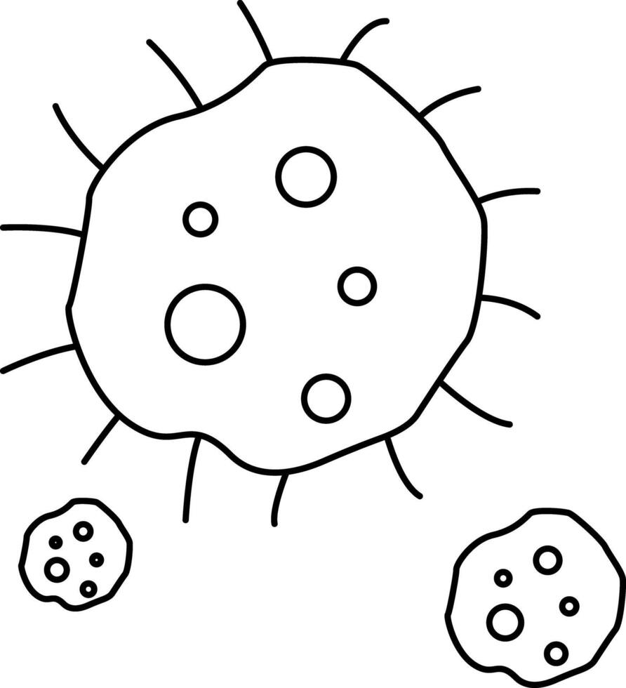 Simple line set of virus icons vector
