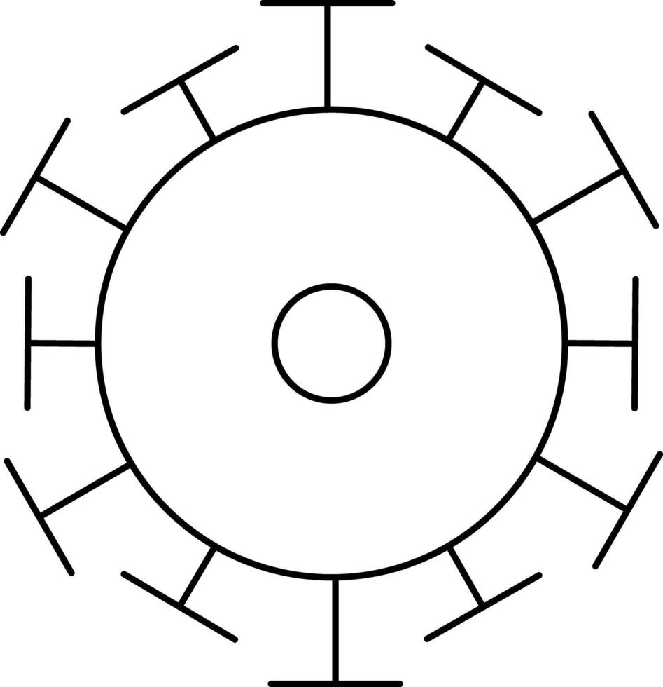 Simple line set of virus icons vector