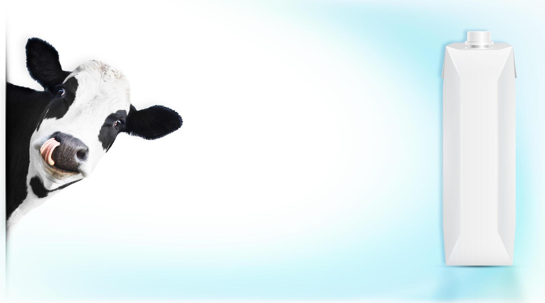 Cow Milk Bottle Packaging photo