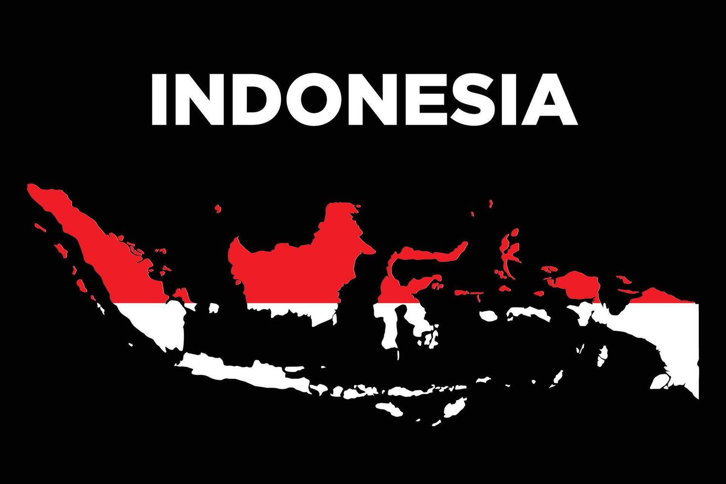 Indonesia map isolated background vector