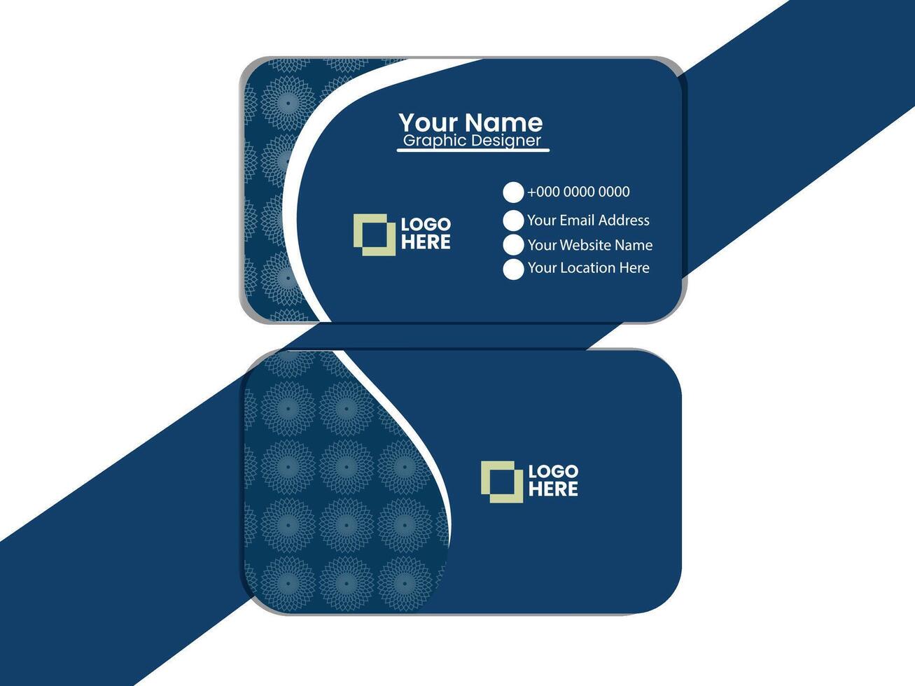 corporate business card design template vector