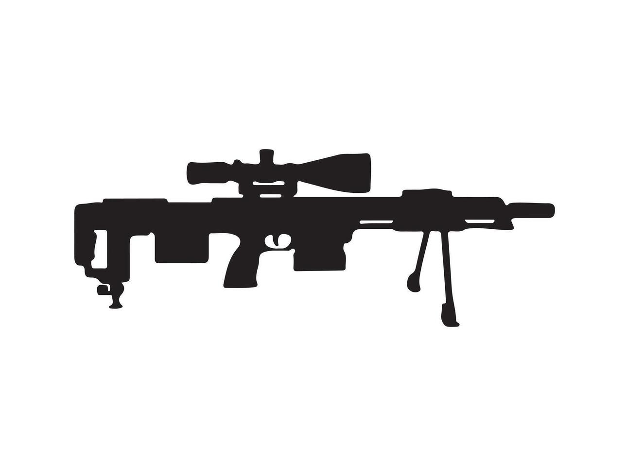 DSR 50 sniper riffle silhouette vector