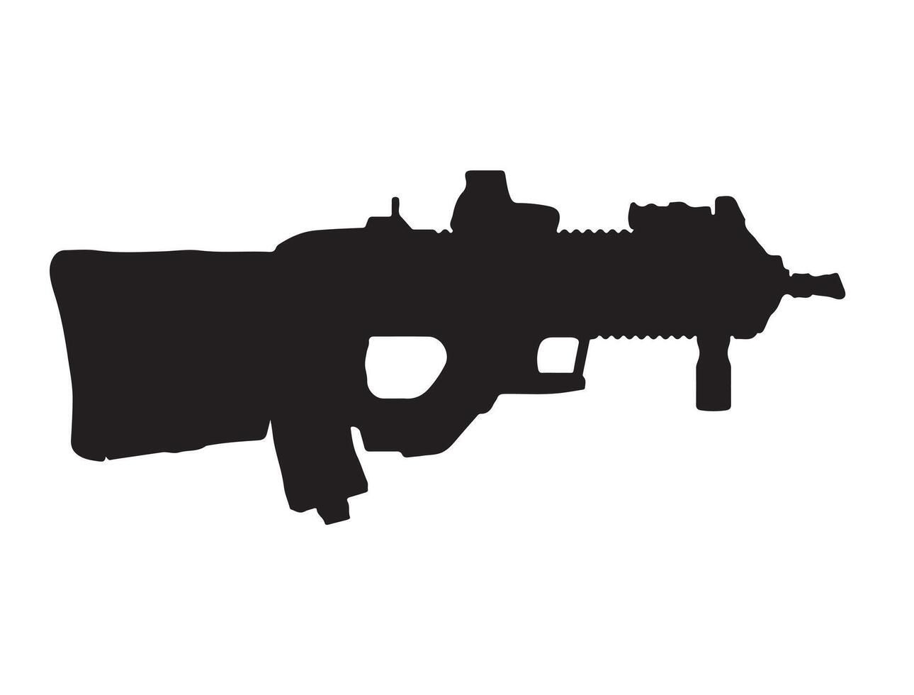 F2000 assault rifle silhouette vector