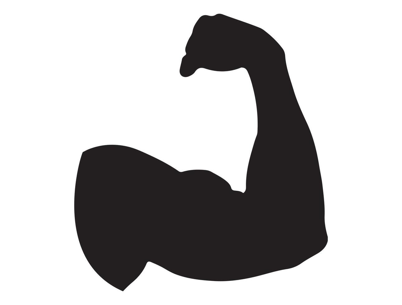 Muscle silhouette on white background vector
