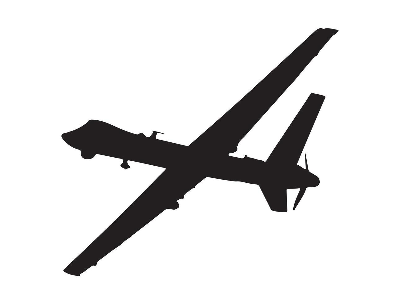 Military drone silhouette vector