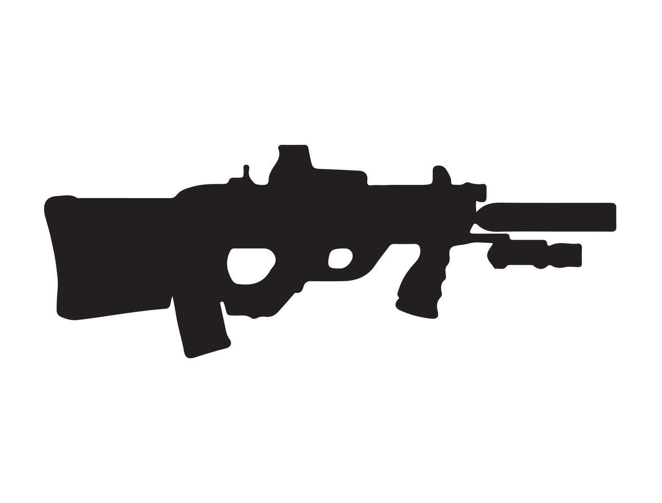 F2000 assault rifle silhouette vector
