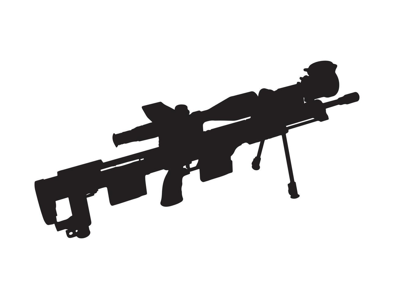 DSR 50 sniper riffle silhouette vector