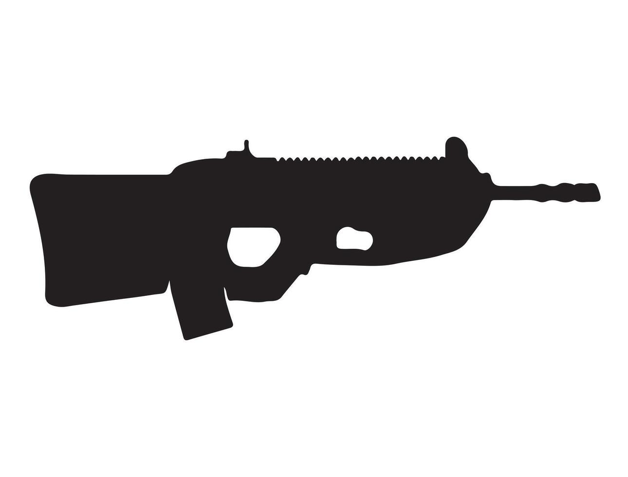F2000 assault rifle silhouette vector
