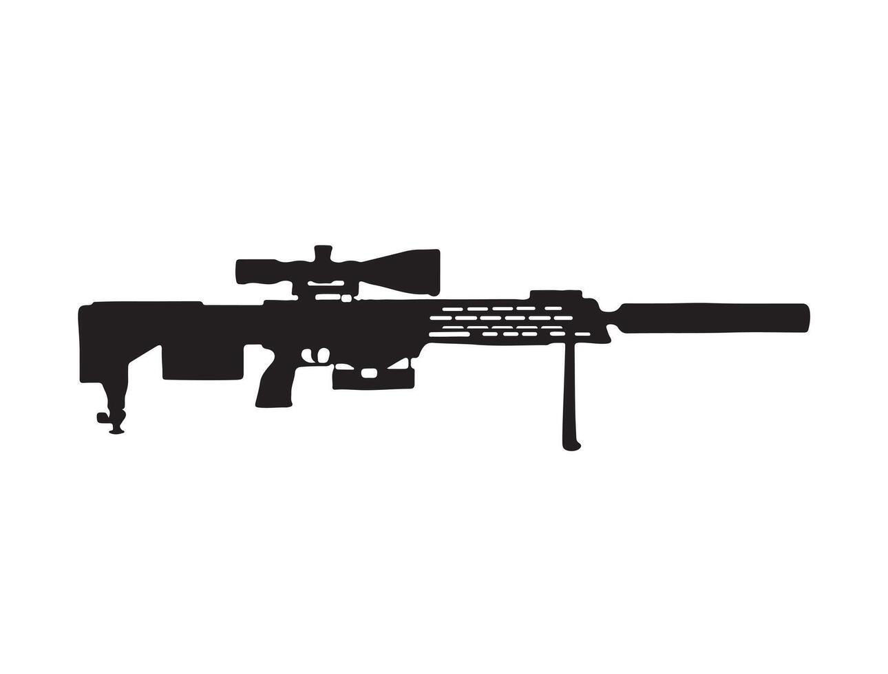 DSR 50 sniper riffle silhouette vector