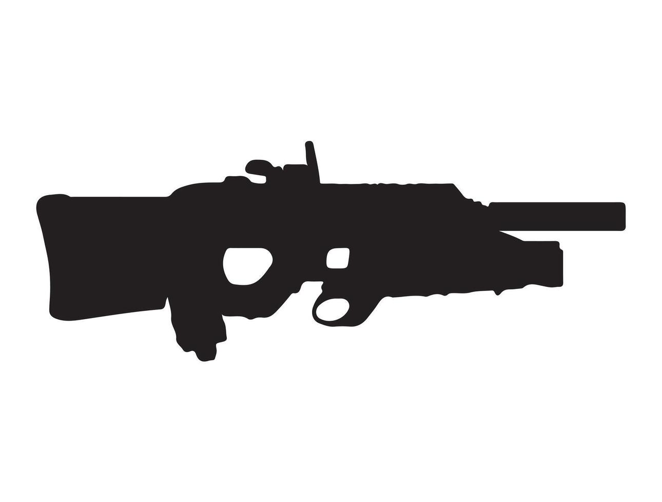 F2000 assault rifle silhouette vector