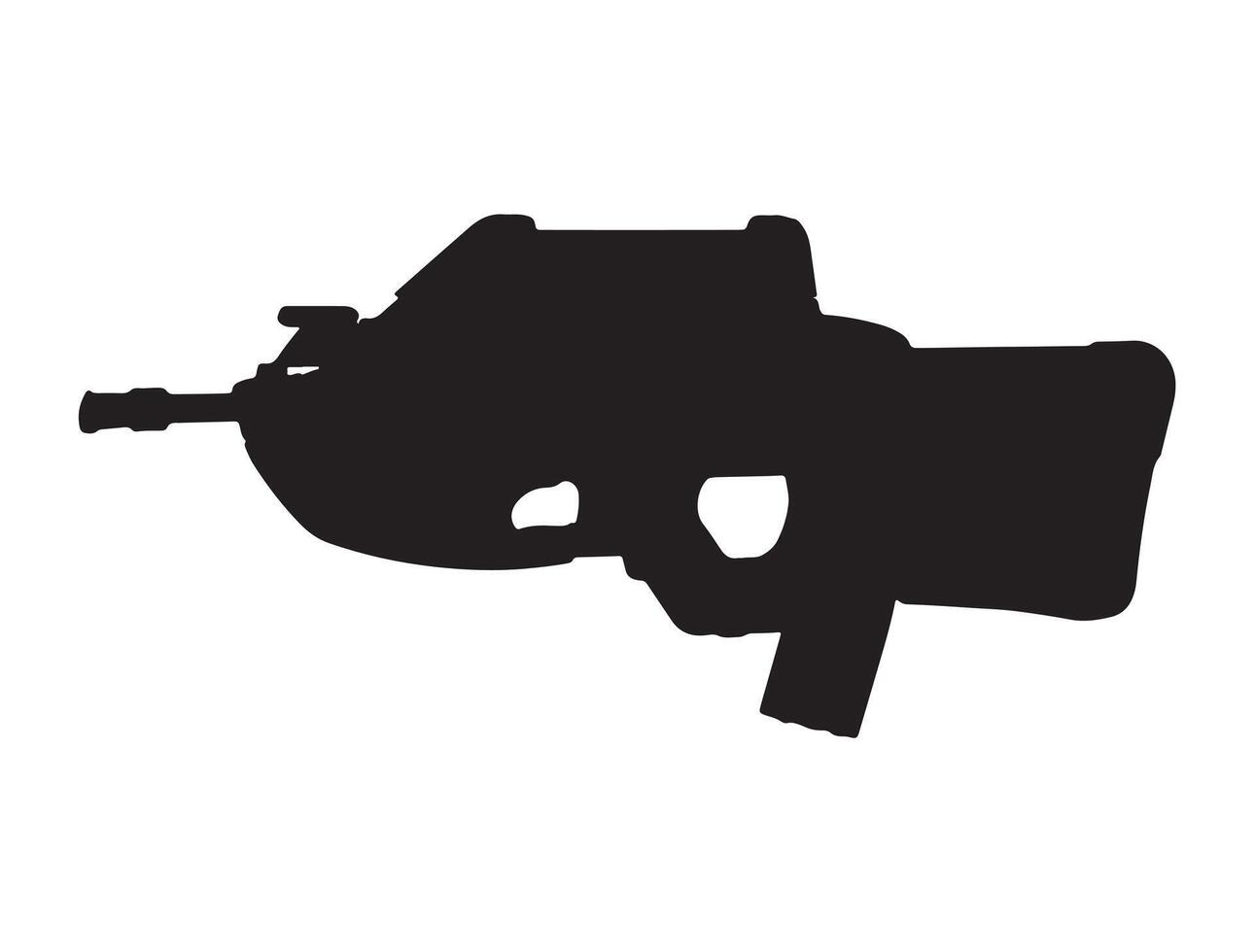F2000 assault rifle silhouette vector