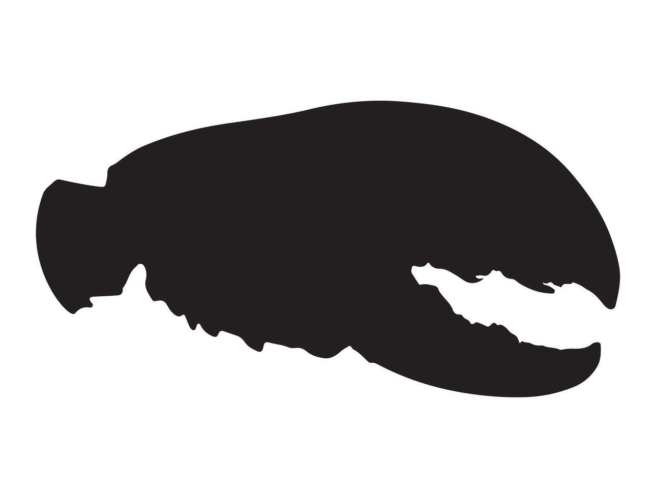 Lobster claw silhouette vector