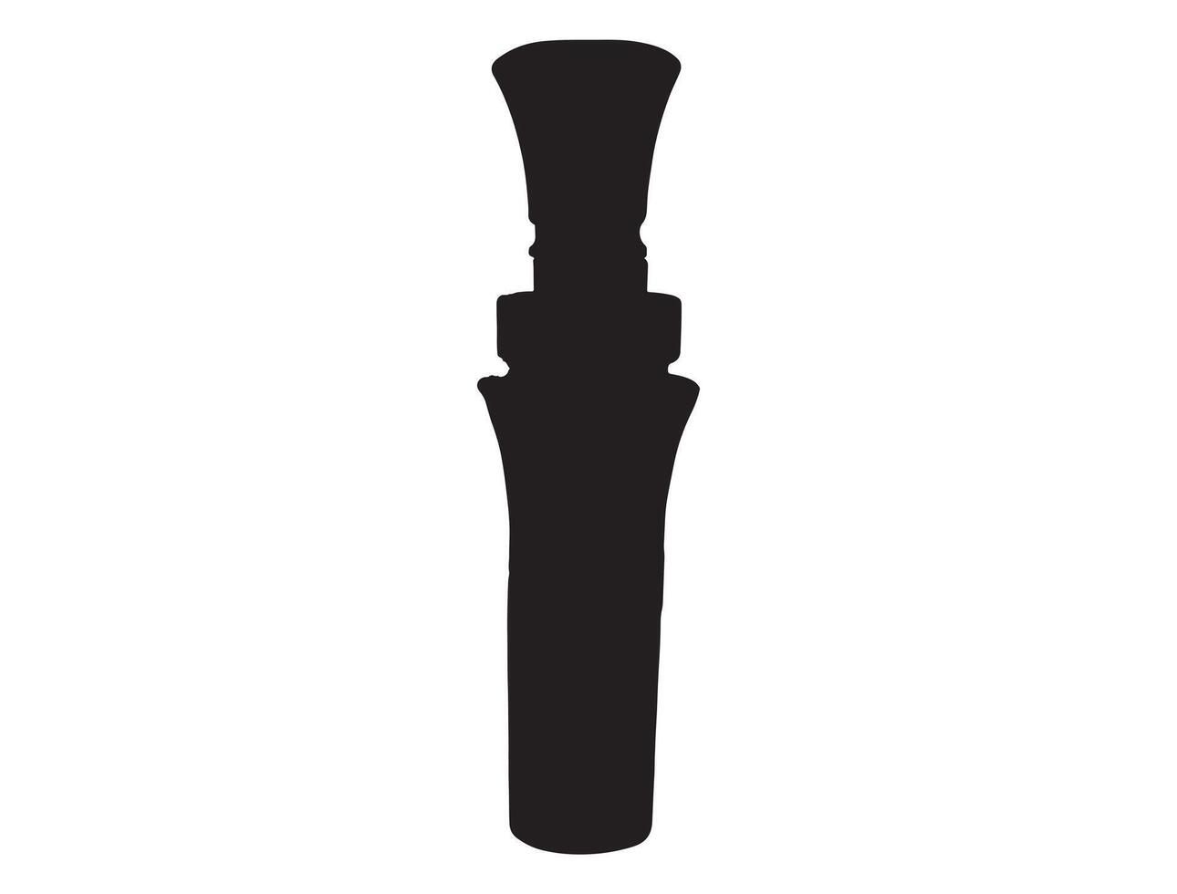 Duck call silhouette on white background vector