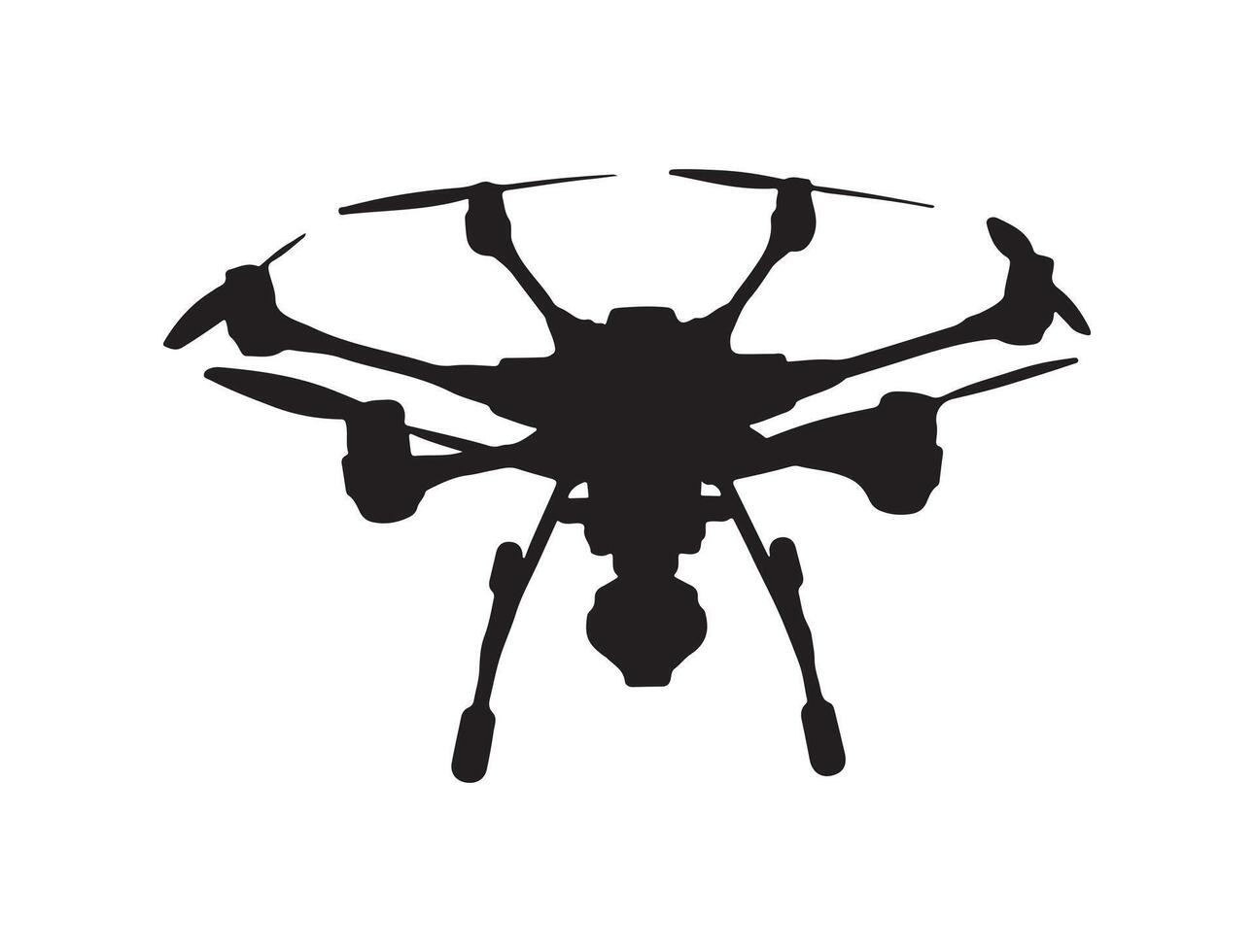 Drone silhouette on white background vector