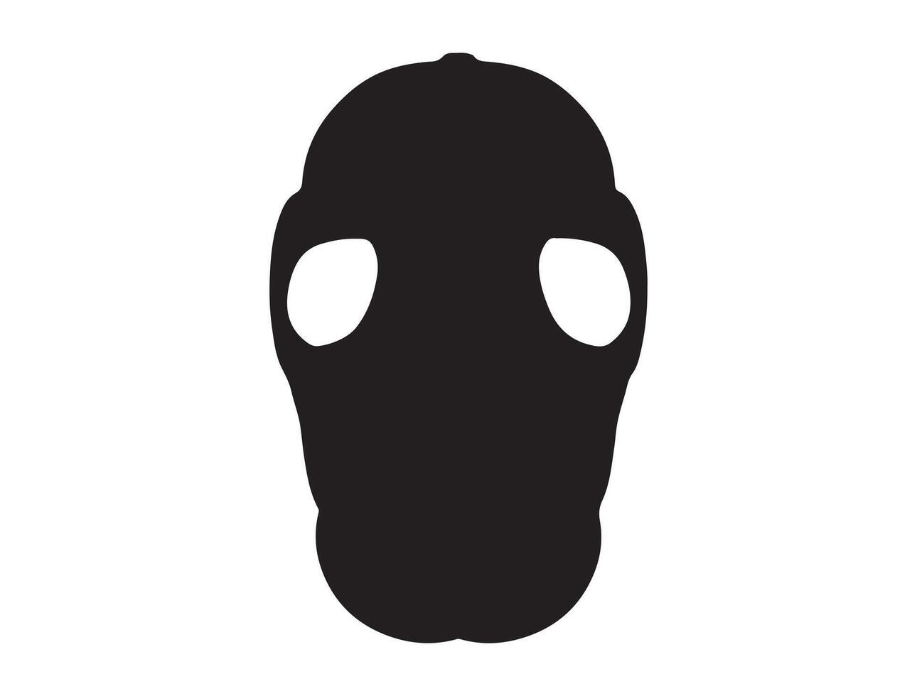 Military gas mask silhouette vector
