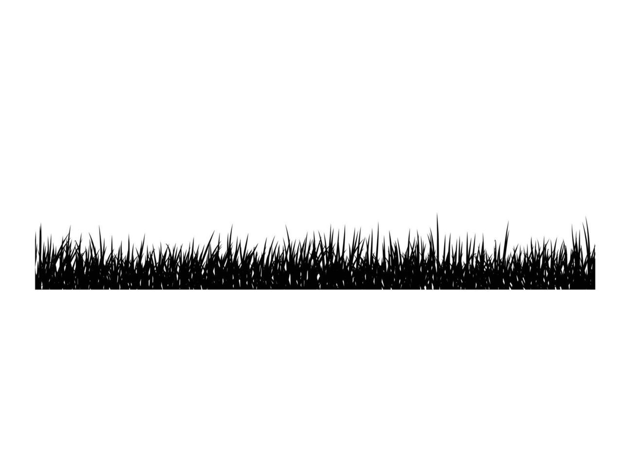 Grass border silhouette vector