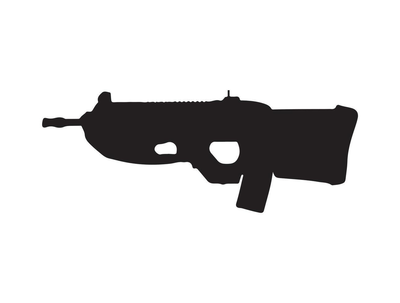 F2000 assault rifle silhouette vector