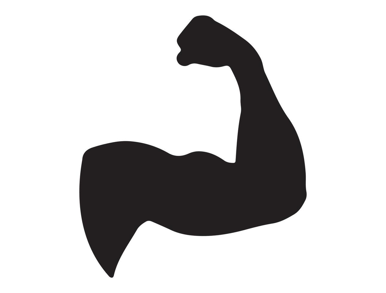 Muscle silhouette on white background vector