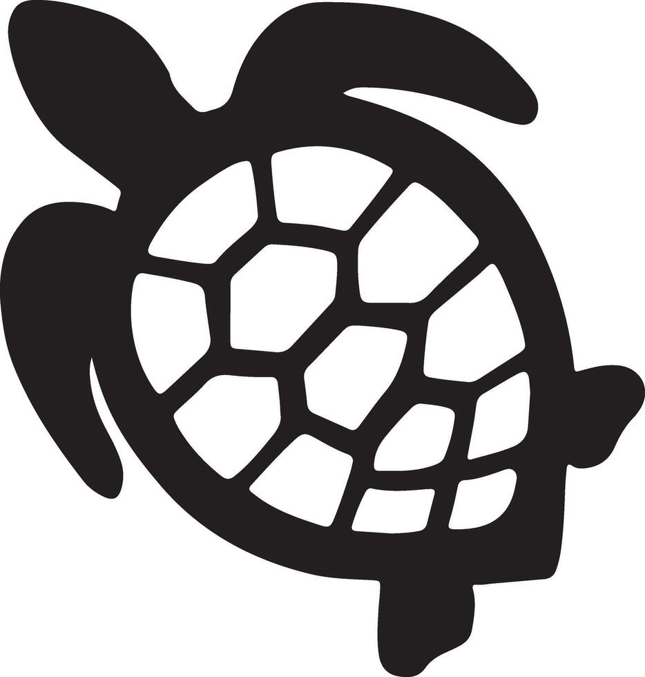 Turtle Graphic Silhouette Art for Nature and Wildlife Projects vector