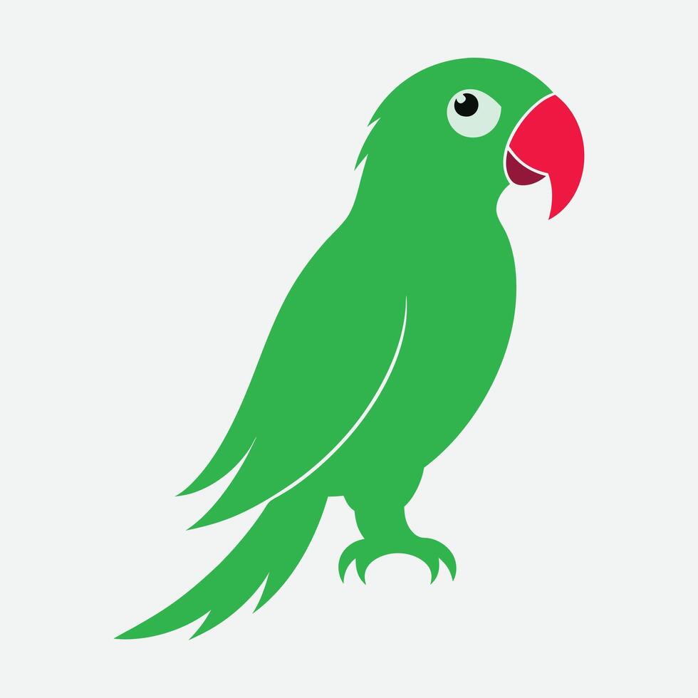 Parrot bird Watercolor art collection with white background vector
