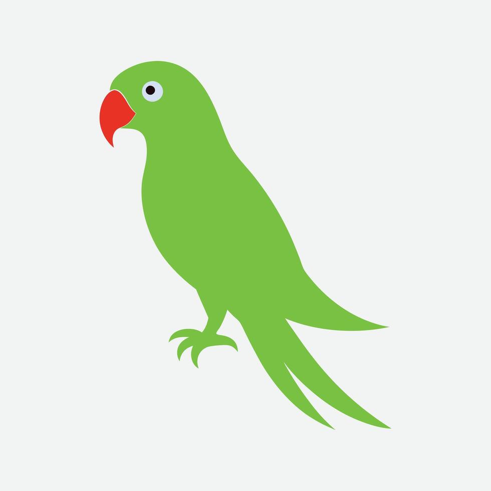 Parrot bird Watercolor art collection with white background vector