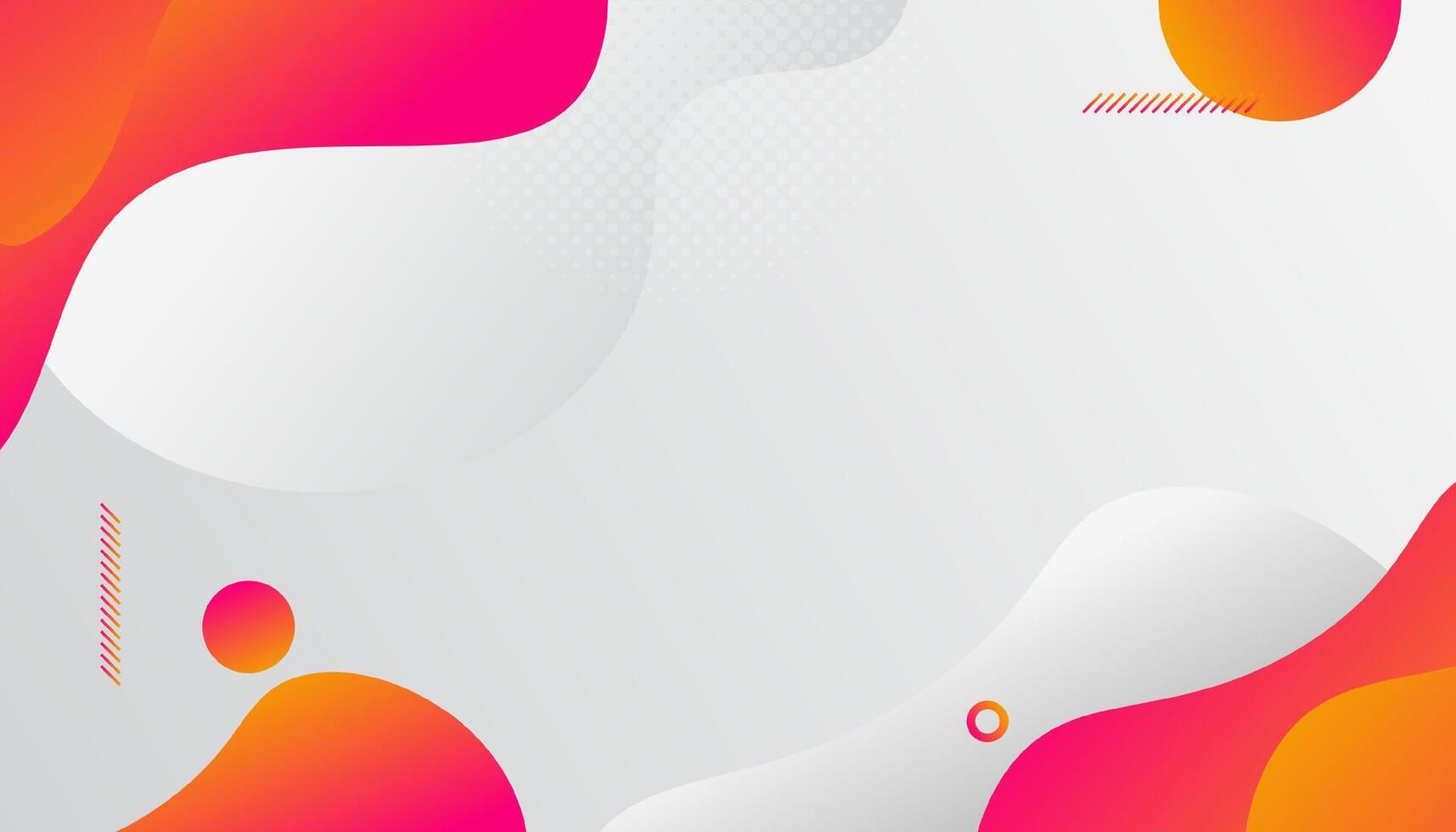 Abstract orange and pink fluid shape modern background vector