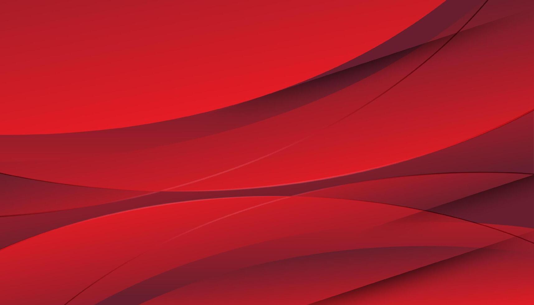 Abstract red background with dynamic waves vector