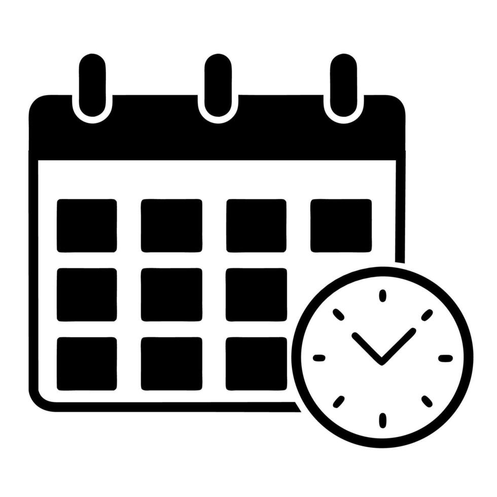 Flat calendar icon vector