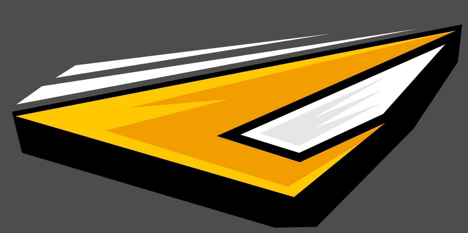 orange racing stripes concept background vector
