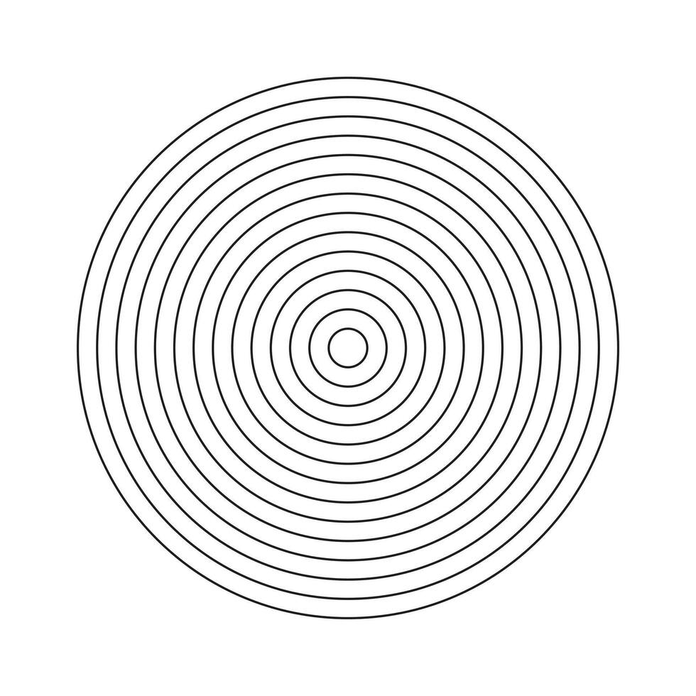 Lifestyle balance wheel of life or habits tracker template. Coaching blank. Polar grid of 13. Circle diagram divided on segments. Concentric circles. Blank polar graph paper. Graphic element. vector