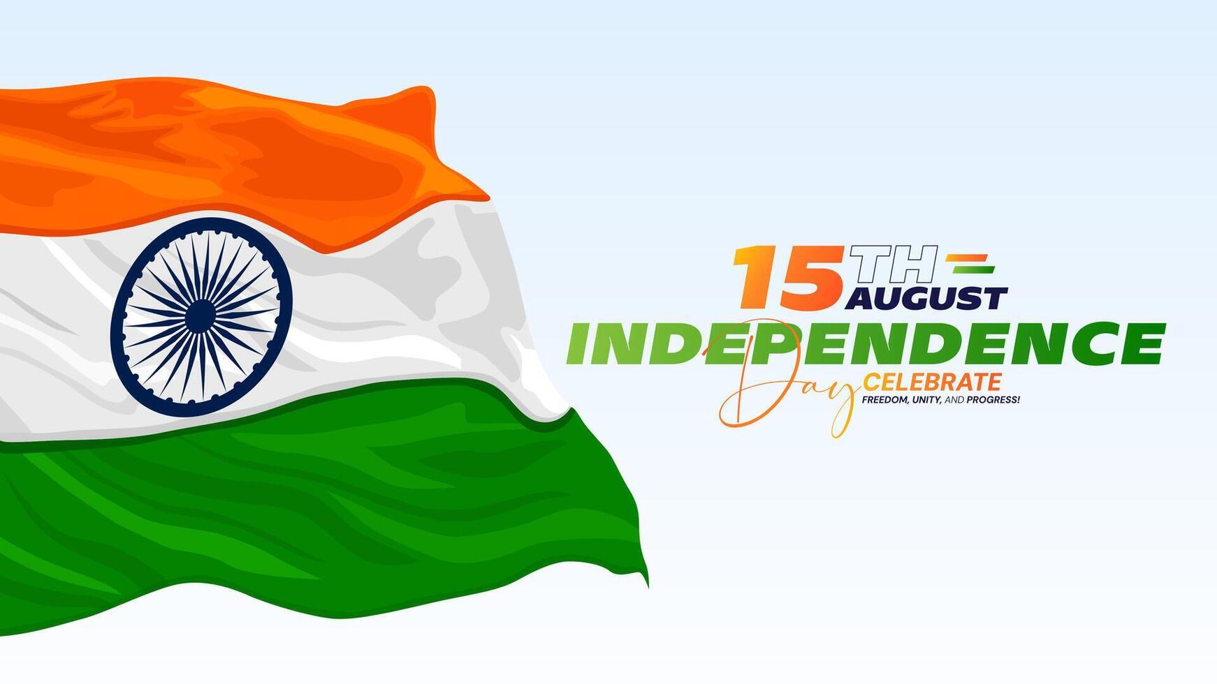 15th August Indian Independence Day 78th Celebration vector