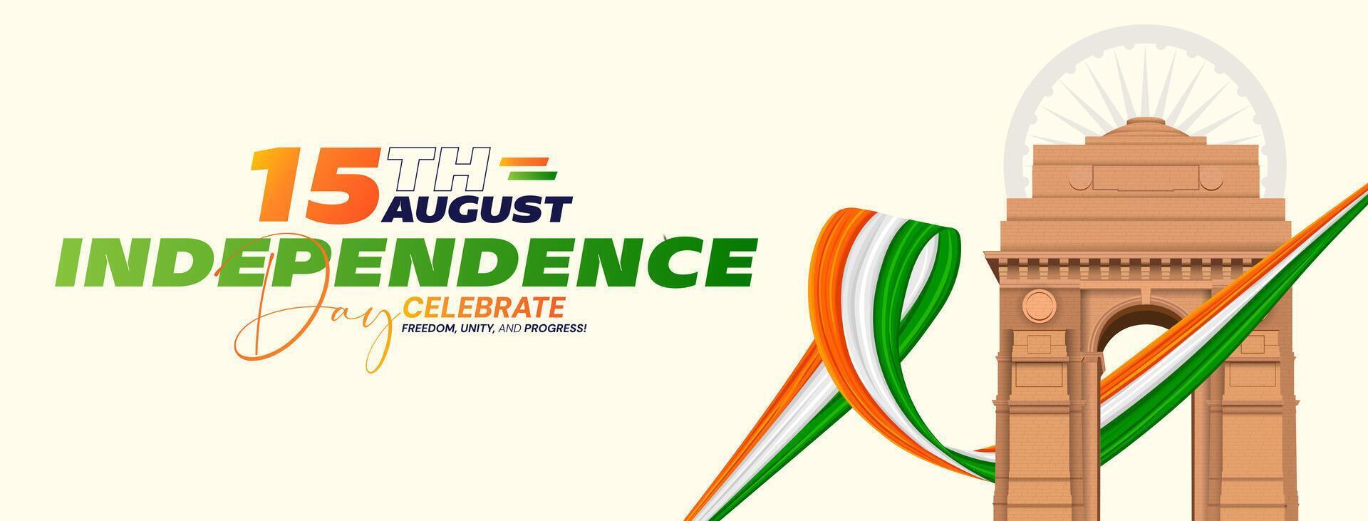15th August Indian Independence Day 78th Celebration vector