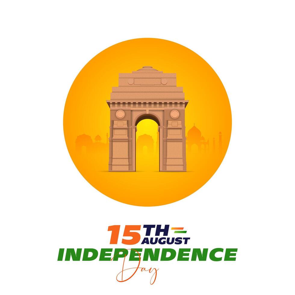 15th August Indian Independence Day 78th Celebration vector