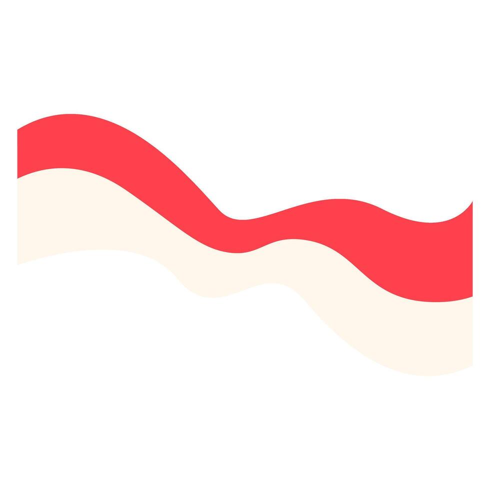 Indonesian Flag Shape decoration vector
