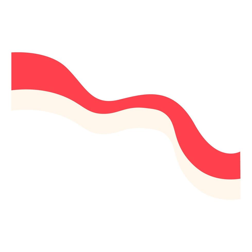 Indonesian Flag Shape decoration vector