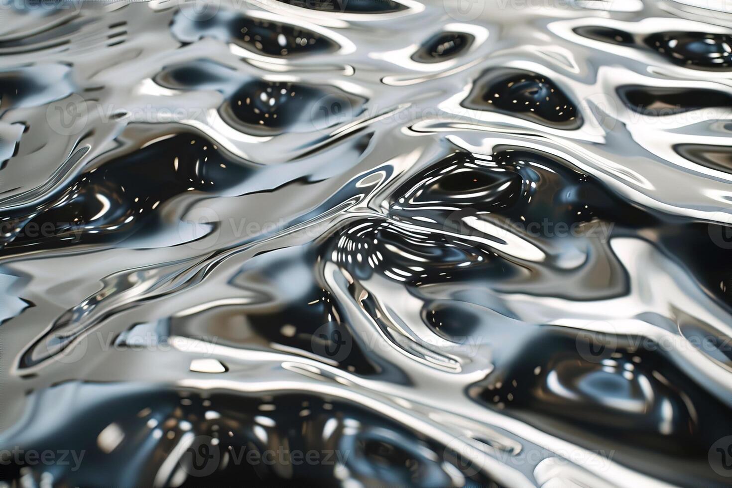 steel abstract glossy surface wave metal texture, smooth chrome metallic background photo