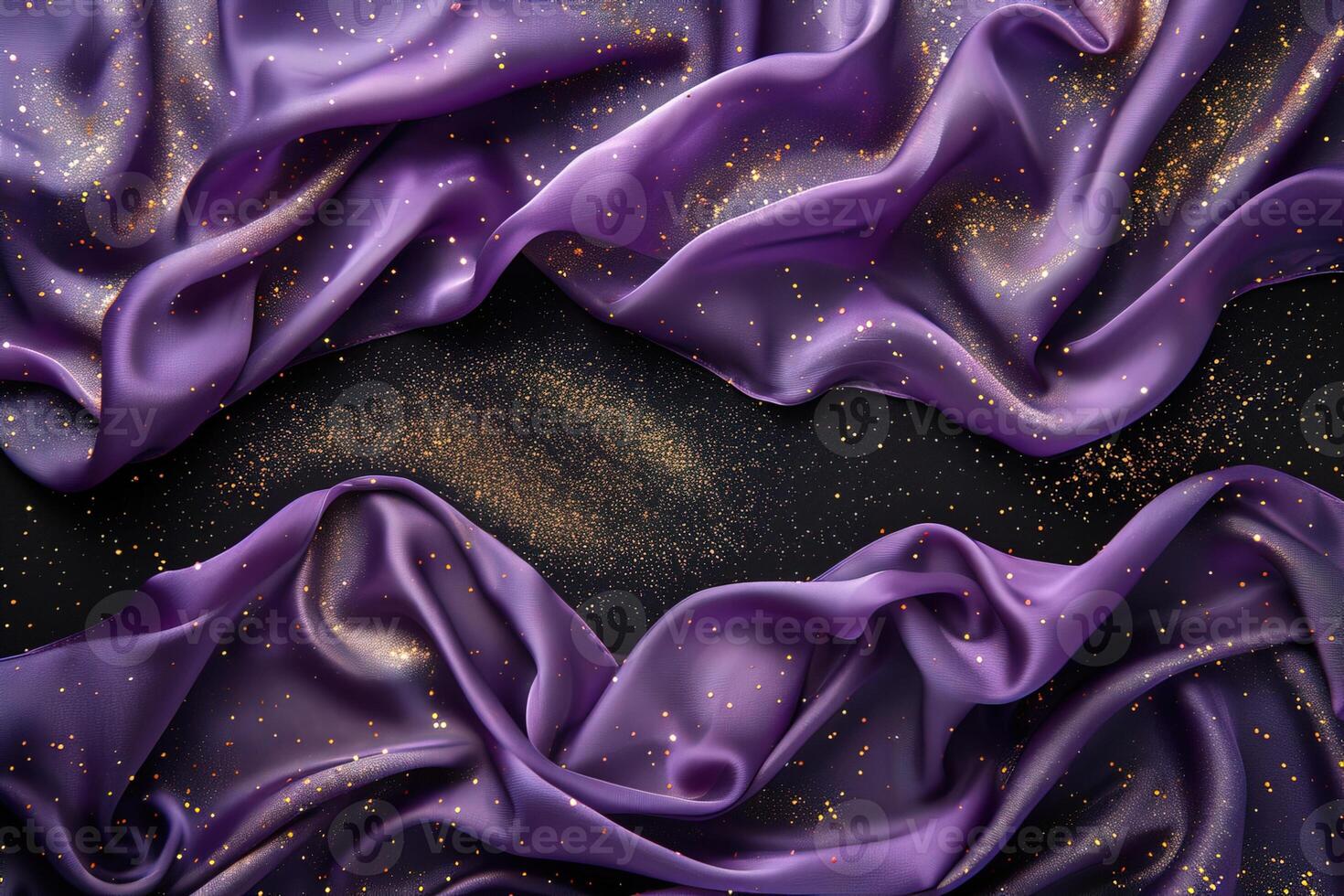 dark purple fabric with gold glitter on it photo