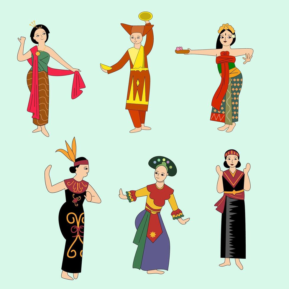 Indonesian Traditional Dance vector