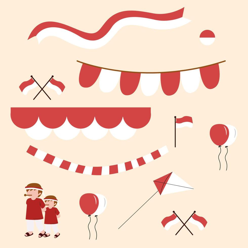 Indonesian Independence day vector