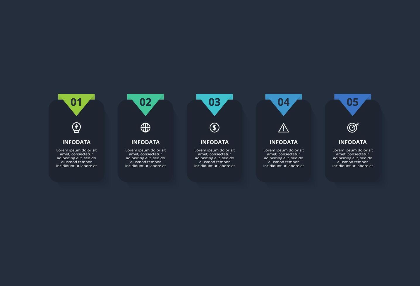 Rectangles infographic with 5 steps, options, parts or processes. Business data visualization. vector