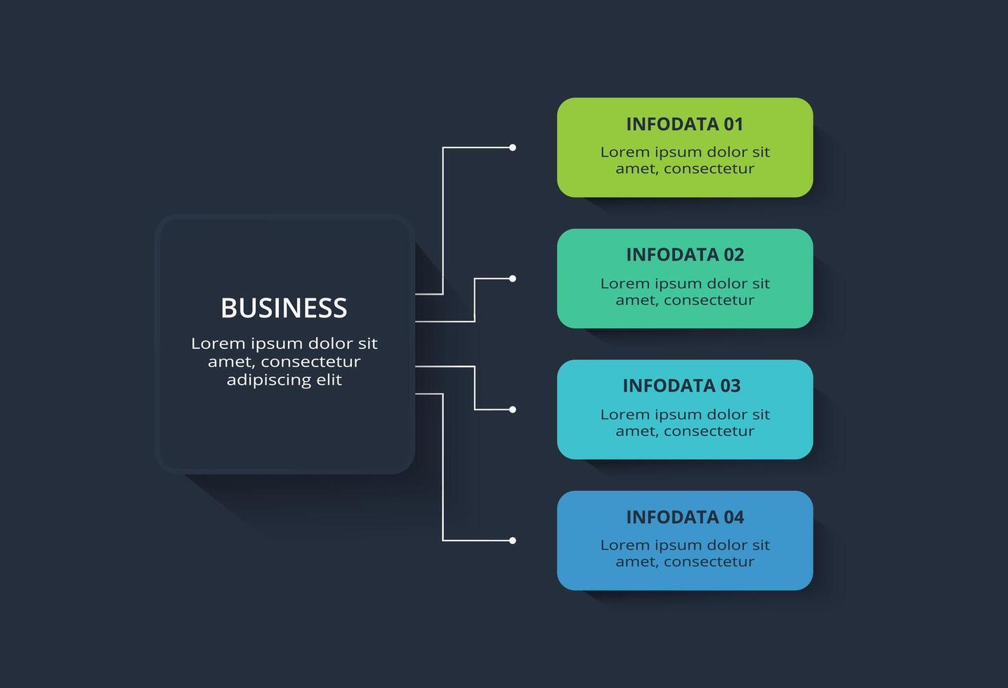 Rectangles infographic with 4 steps, options, parts or processes. Business data visualization. vector