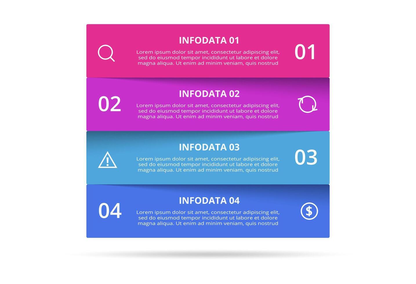 Rectangles infographic with 4 steps, options, parts or processes. Business data visualization. vector