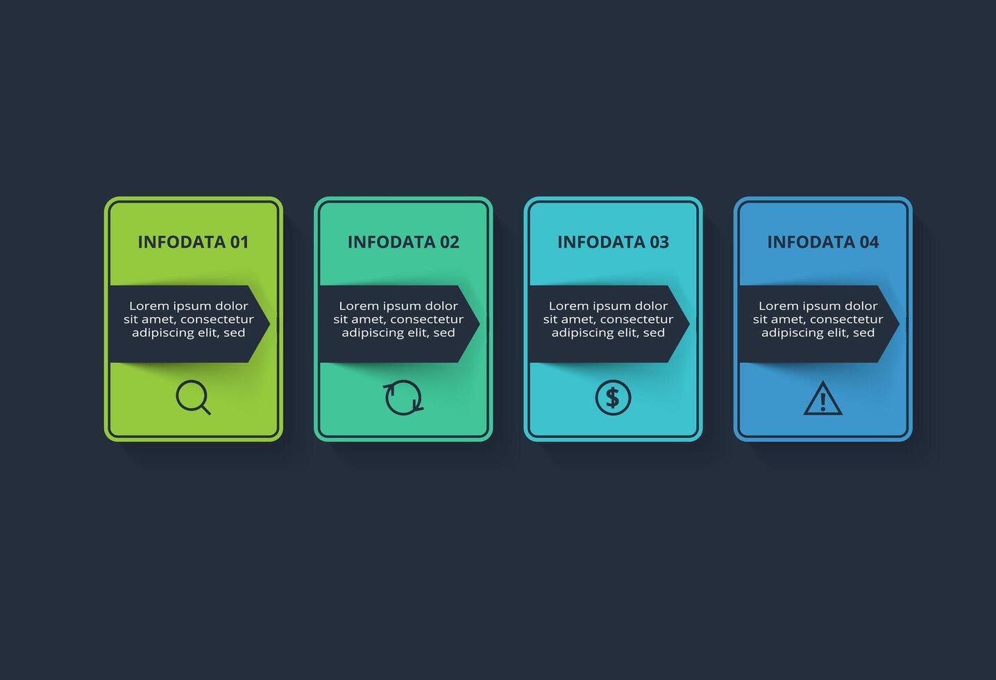 Rectangles infographic with 4 steps, options, parts or processes. Business data visualization. vector