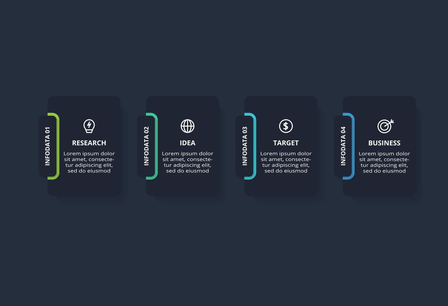 Rectangles infographic with 4 steps, options, parts or processes. Business data visualization. vector