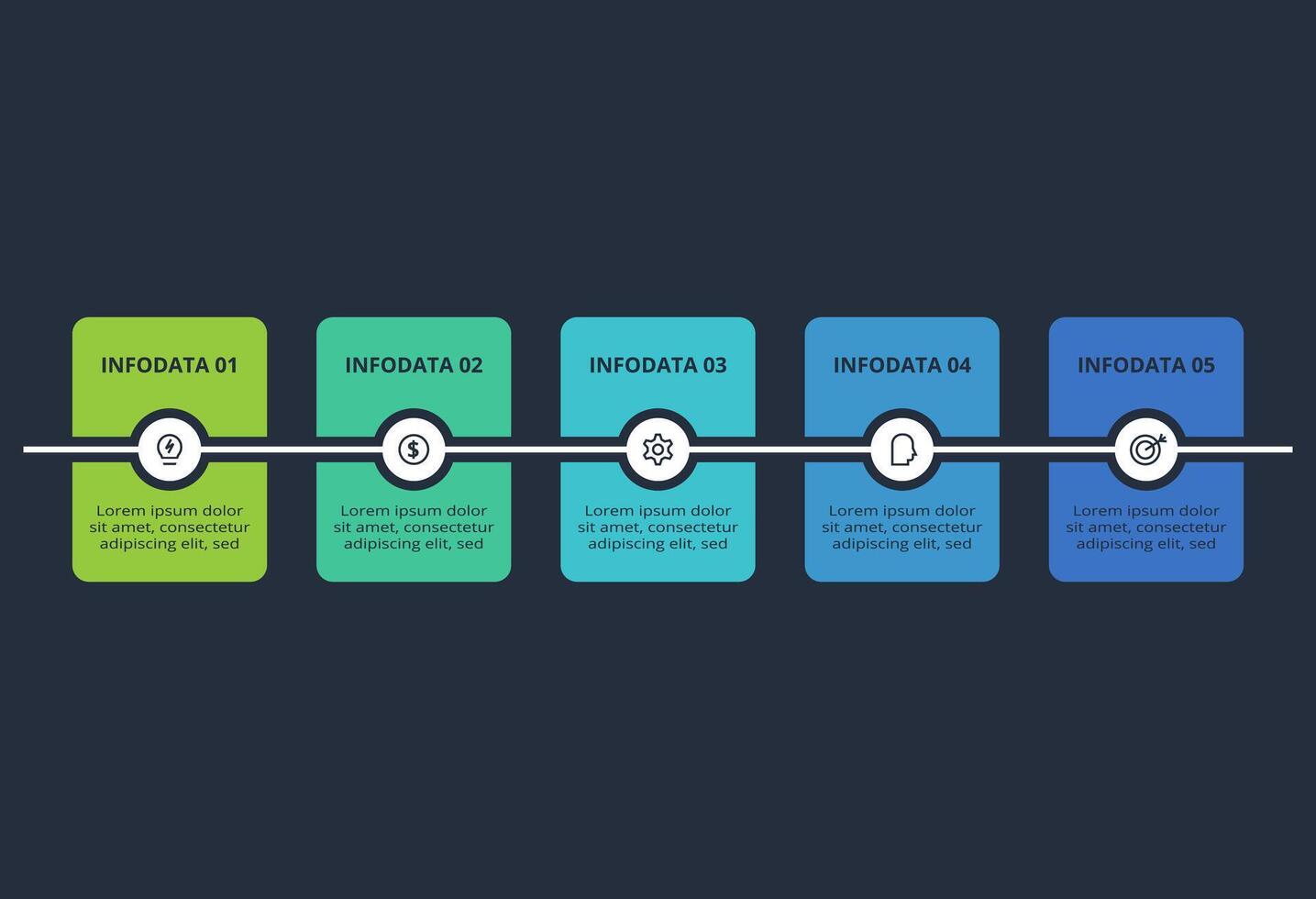 Rectangles infographic with 5 steps, options, parts or processes. Business data visualization. vector