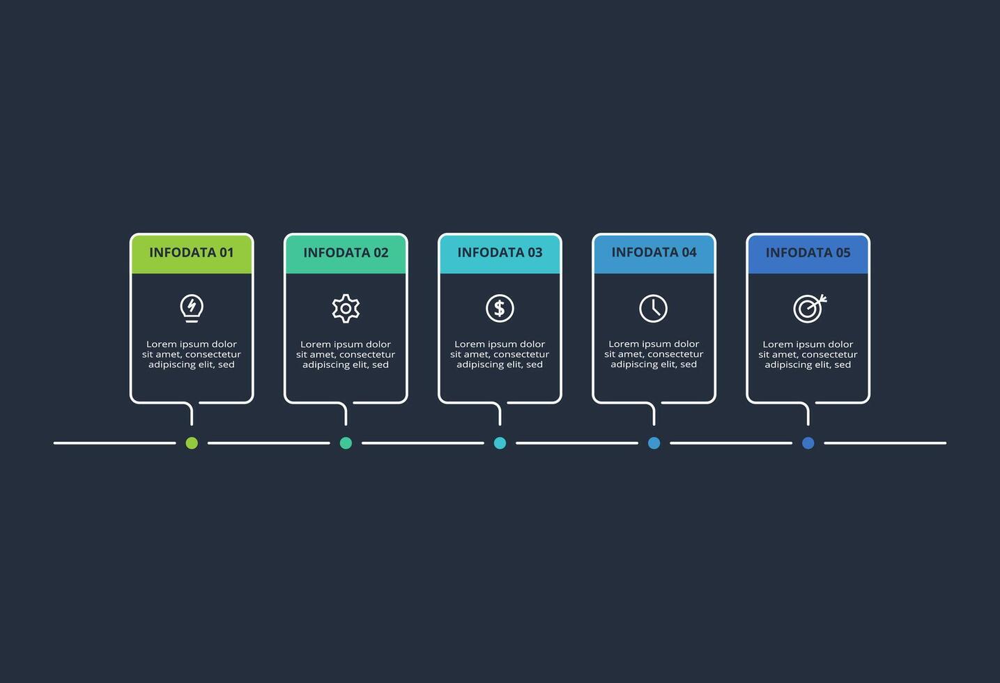 Rectangles infographic with 5 steps, options, parts or processes. Business data visualization. vector