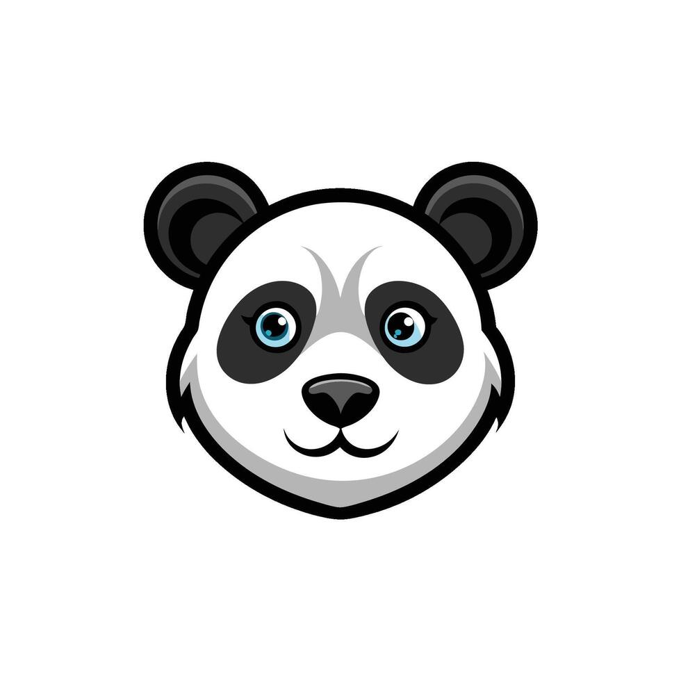 Elegant Panda Head Illustration vector