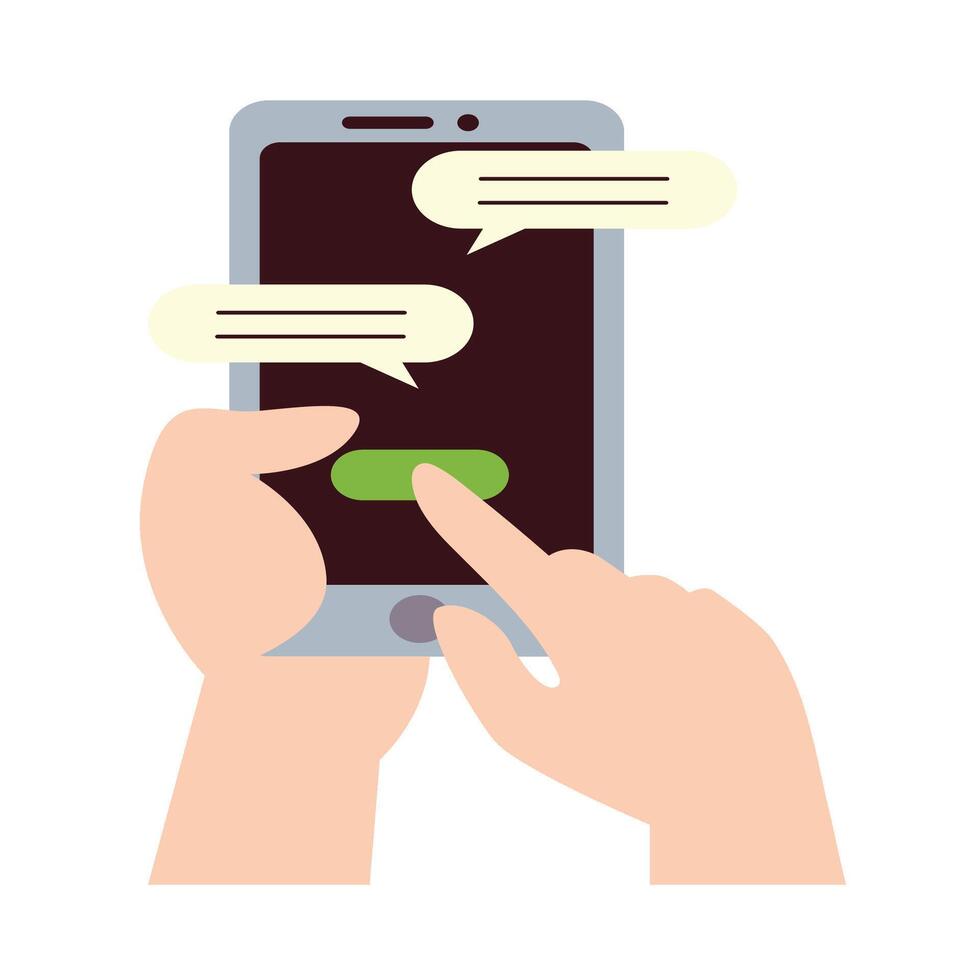 Remote Working Set Online chats vector