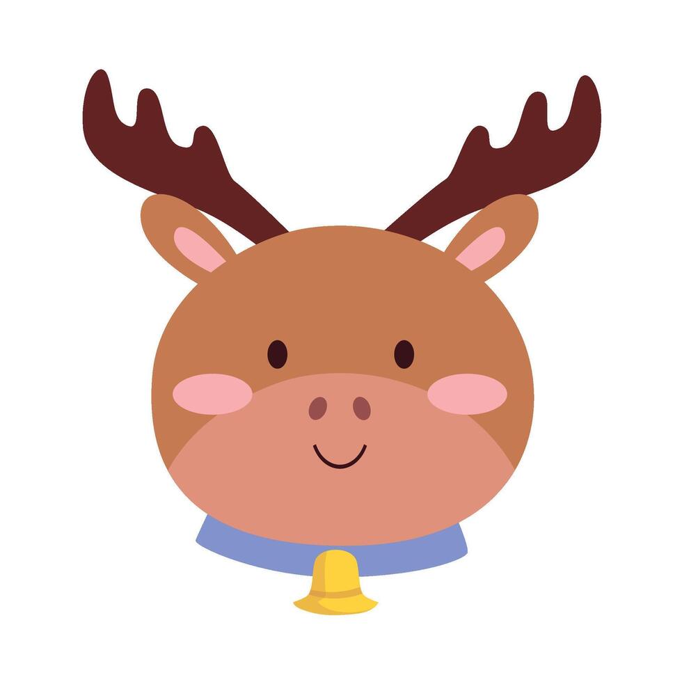Winter Animal Set Moose vector